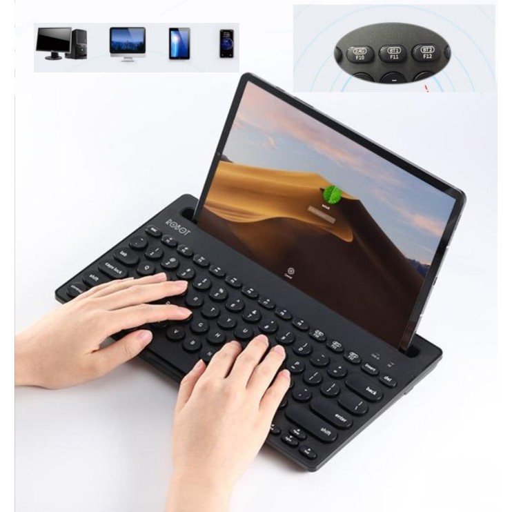 NA - Keyboard Bluetooth With Stand Robot - Multi Device Portable kb10