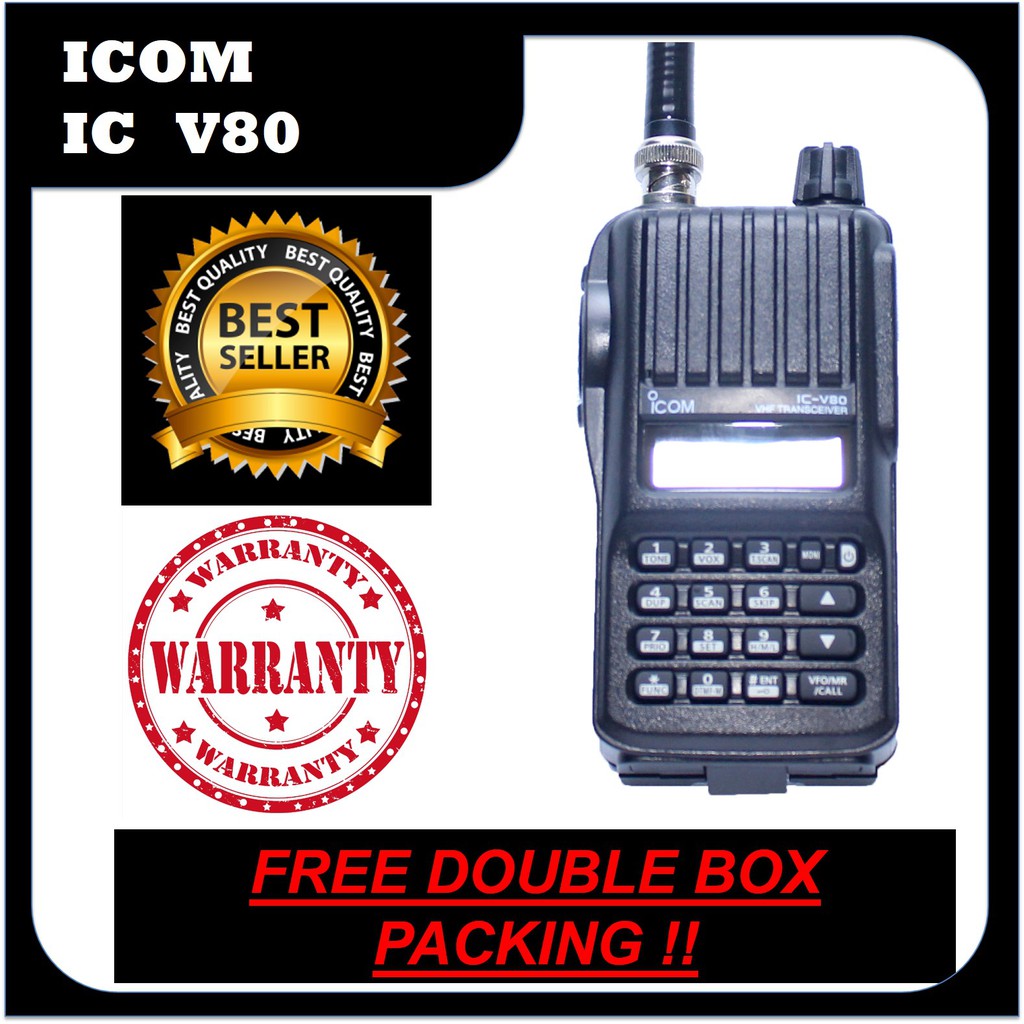 HT ICOM V80 Battery Litium / Jual HT ICOM V 80 Garansi 1 Tahun Servis /  Handy Talkie Icom