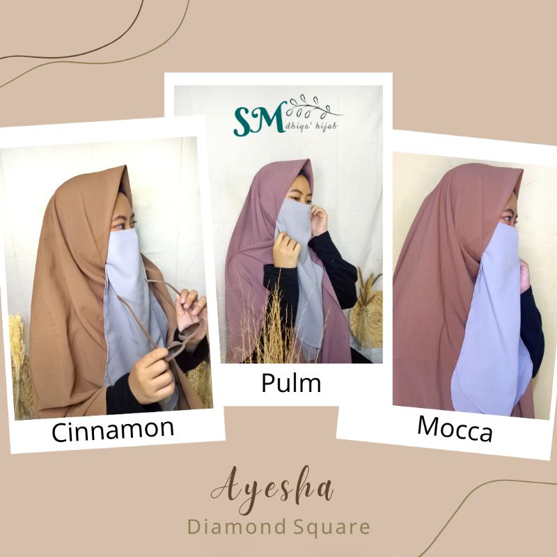 Segiempat Diamond / Kerudung Segiempat / Hijab Diamond Segi Empat / Jilbab Segiempat