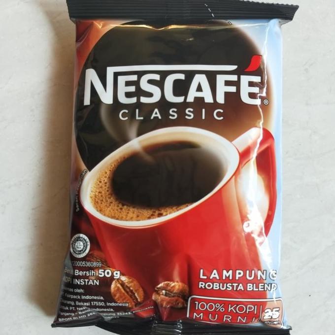 

Hot Sale Nescafe Classic 50Gr Lampung Robusta Blend Hemat