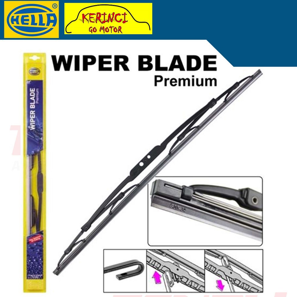 WIPER MITSUBISHI LANCER CY HELLA PREMIUM 26&quot; &amp; 18&quot; SEPASANG WIPER