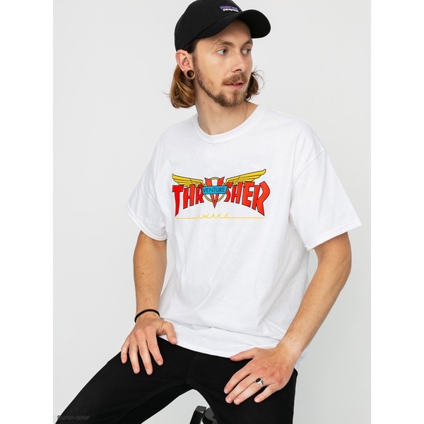 Thrasher x Venture White T Shirt original Resmi store.