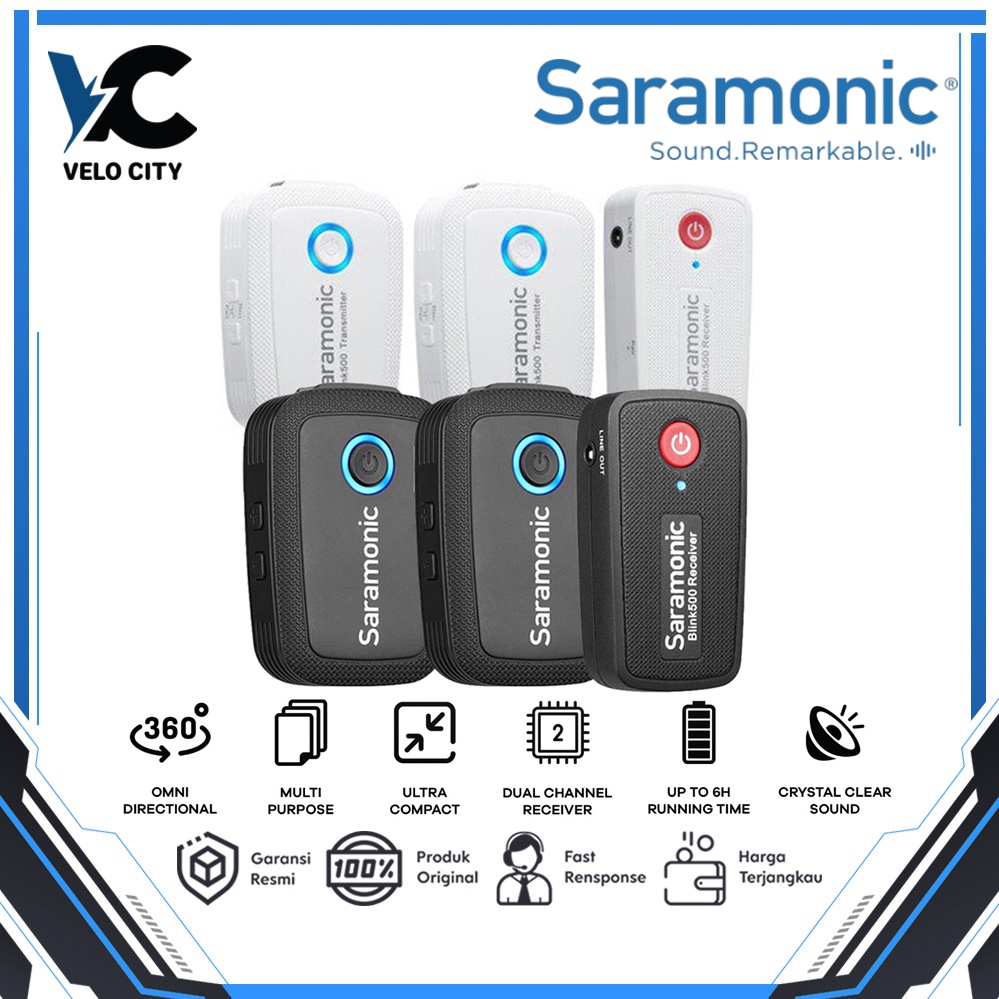 Saramonic Microphone Blink 500 B2 ( TX +TX + RX ) Wireless Mic Clip On