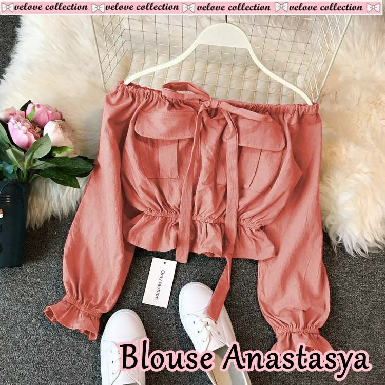 023 BLOUSE ANASTASYA Pakaian Wanita Dewasa  Gaya Kekinian Baru Murah Grosir Tanah Abang