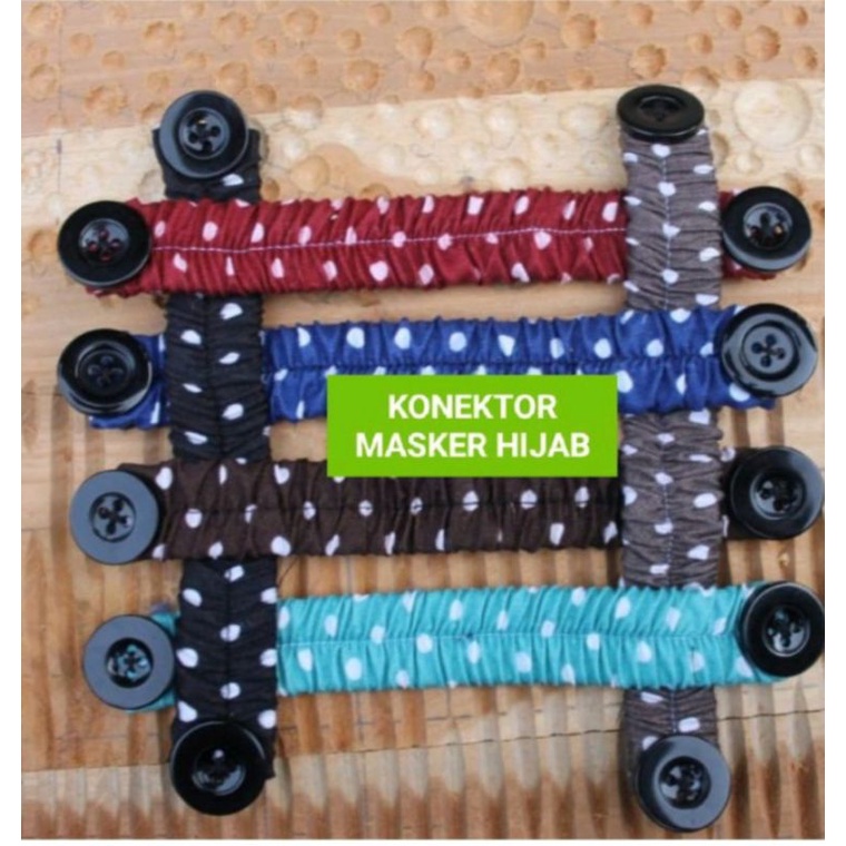 KONEKTOR MASKER HIJAB / KONEKTOR MASKER KANCING SERUT KARET /1 lusin