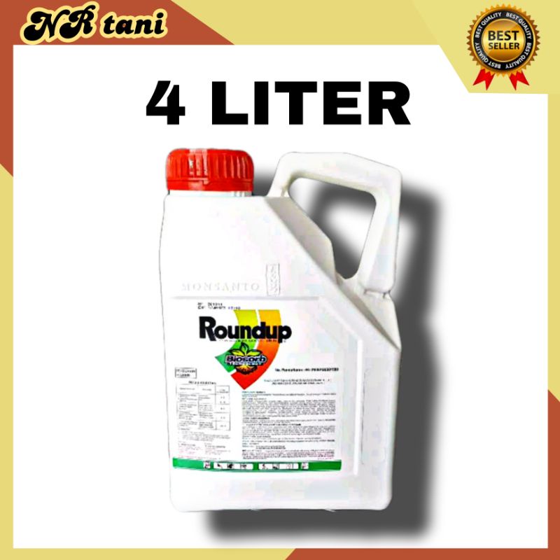 ROUNDUP 486SL 4 LITER HERBISIDA PEMBASMI RUMPUT DAN GULMA LIAR/ HERBISIDA AMPUH/ ROUNDUP 4LITER/ OBA