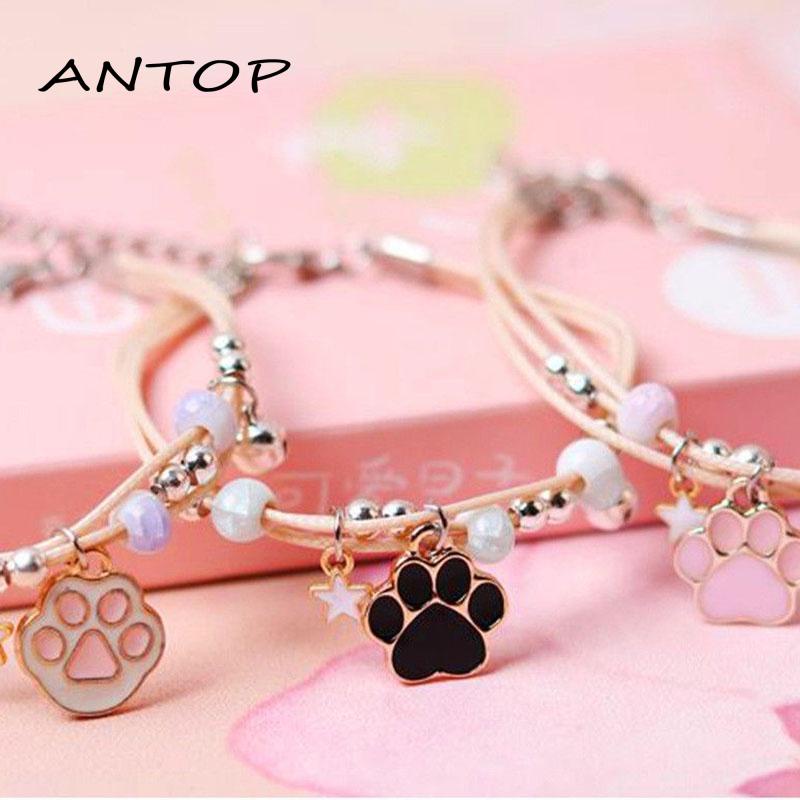 Gelang Wantia Korea Cakar Kucing Bahan Keramik Kartun Beruang Cakar Untuk Wanita Bracelet ANTOP