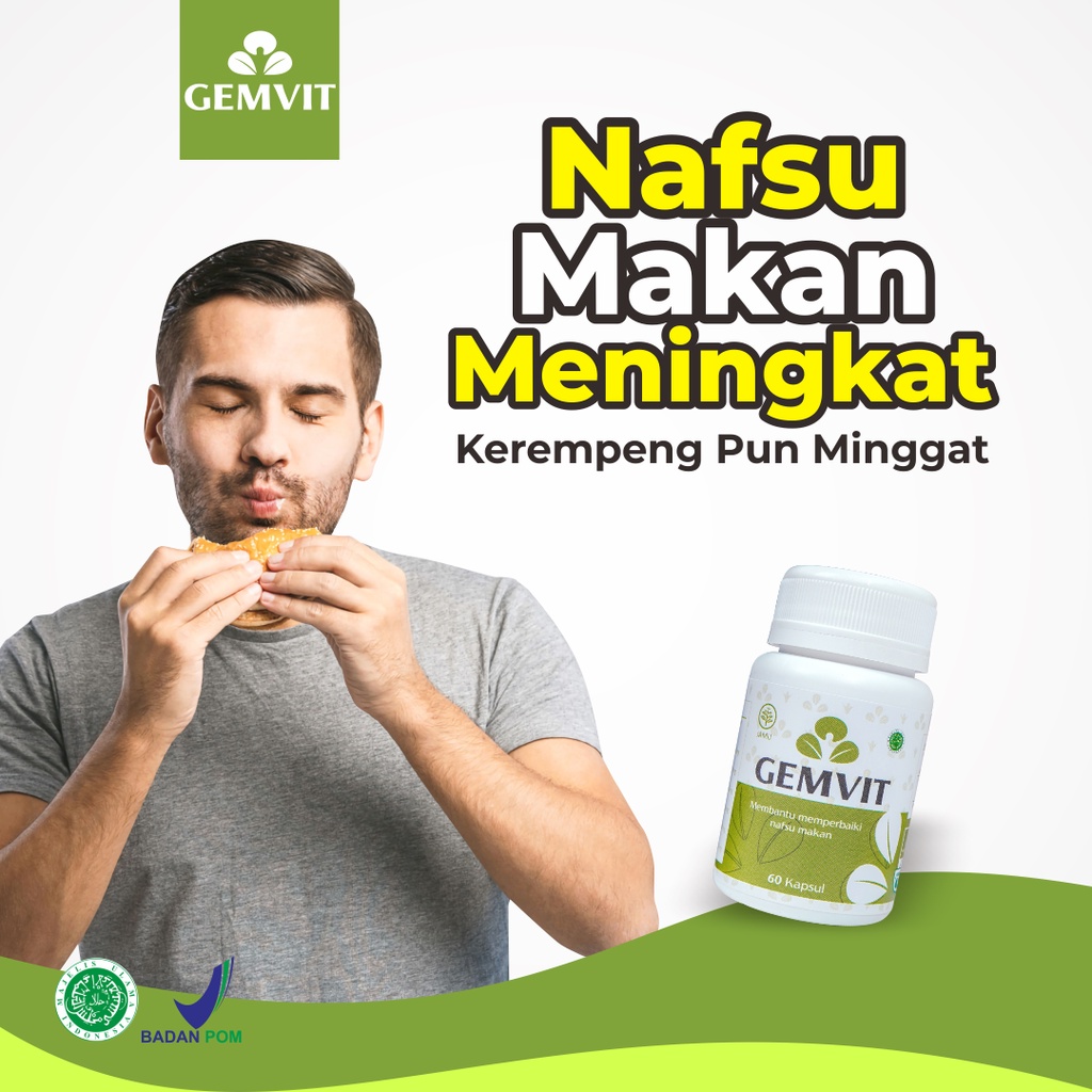 Gemvit Penggemuk Penambah Berat Badan Pencerah Wajah glowing ampuh original bpom