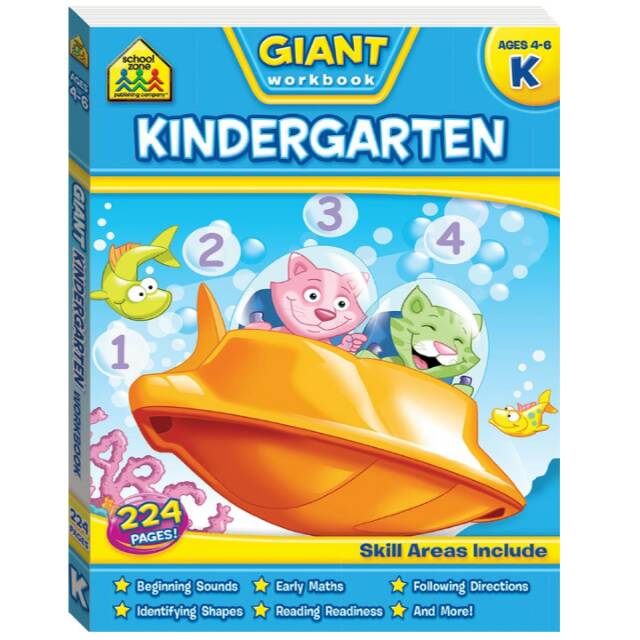 School Zone Giant Workbooks: Kindergarten