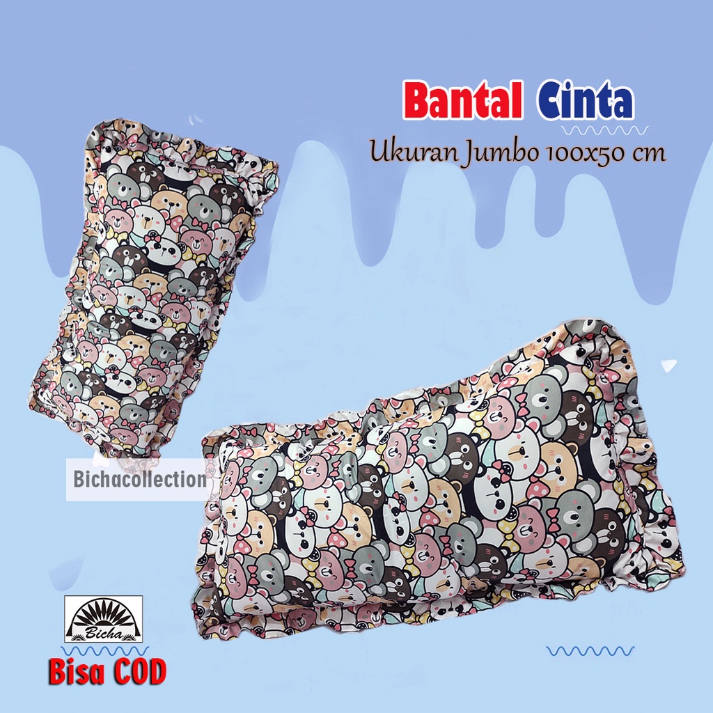 Promo Bantal Cinta Jumbo Ukuran 100x50 isi 1kg