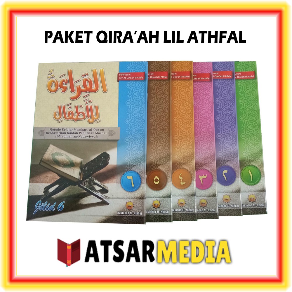 Paket Buku IQRA Al Qiroah Lil Athfal Qiraatu lil Athfal Qiraah Jilid 1-6