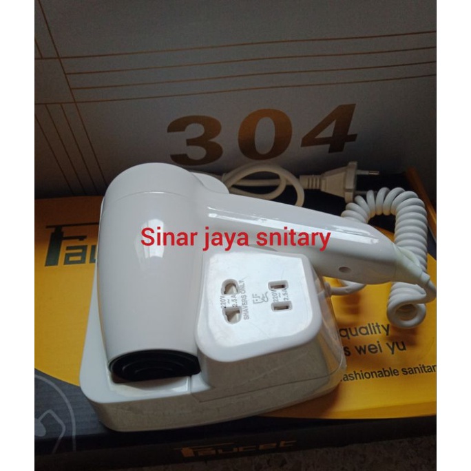 Hair dryer pengering rambut 1000-1200W / Pengering rambut dinding / hair dryer putih