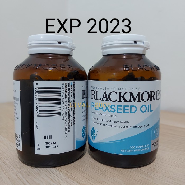 blackmores flaxseed oil 1000mg 100 kapsul vegetarian omega 3 6 9 Termurah