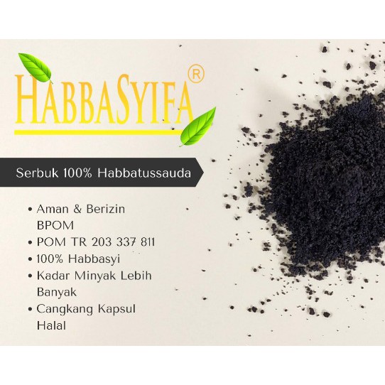 KAPSUL HABBATUSSAUDA SERBUK / HABBASYIFA SERBUK ORIGINAL ISI 100 KAPSUL