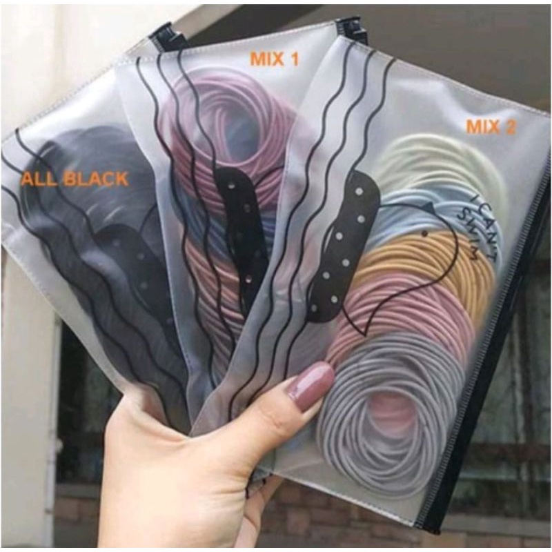 Ikat Rambut Korea Viral Bonus Pouch MURAH