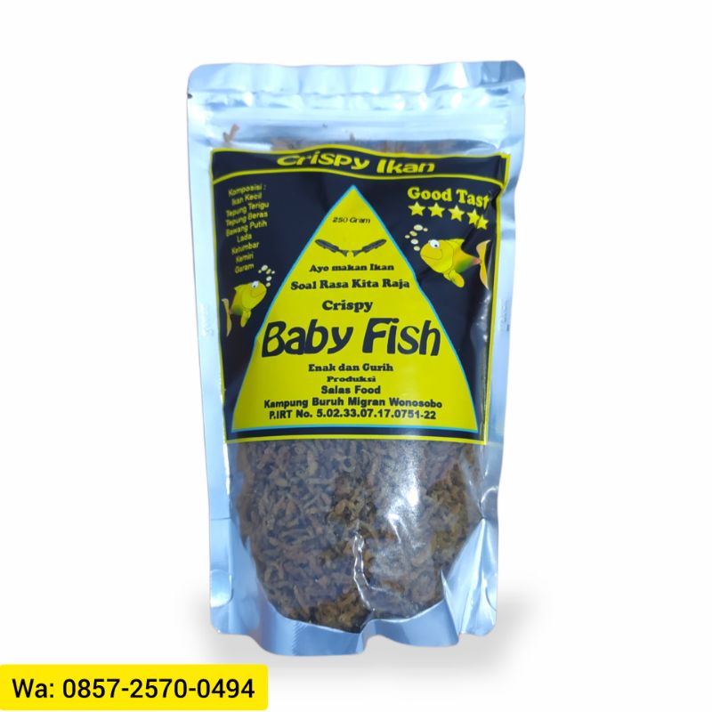 

BABY FISH 250gr, Cemilan Sehat untuk Anak yang Susah Makan, Tanpa Micin MSG, Cemilan Enak, Cemilan Gurih, Cemilan Ikan, lauk kering, lauk instan, lauk ikan, ikan crispy