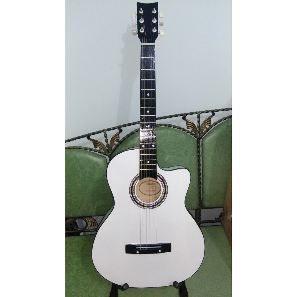 Gitar Akustik Yamaha Warna Putih Jakarta Murah BONUS TAS 