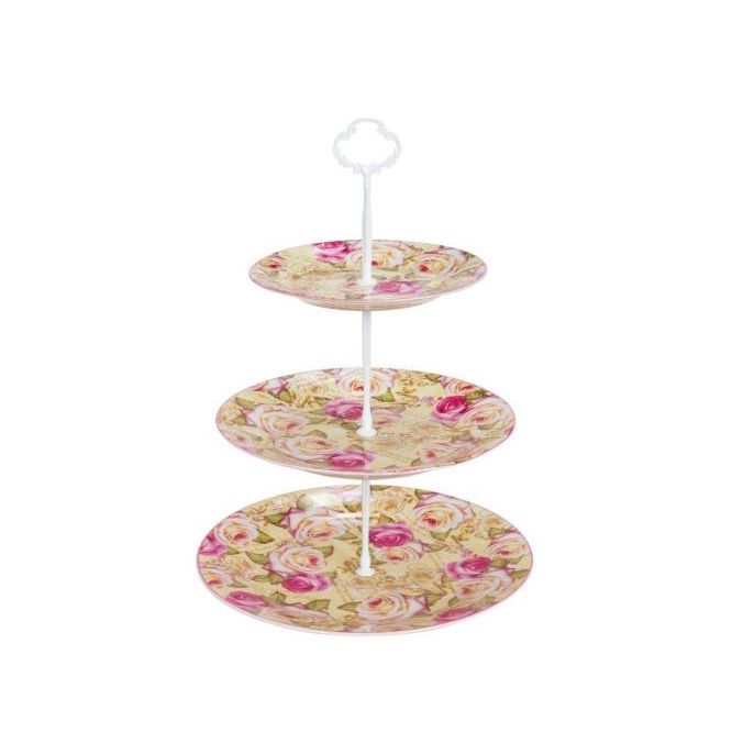 Vicenza Third Plate - Piring Susun Pa25 Motif Mawar