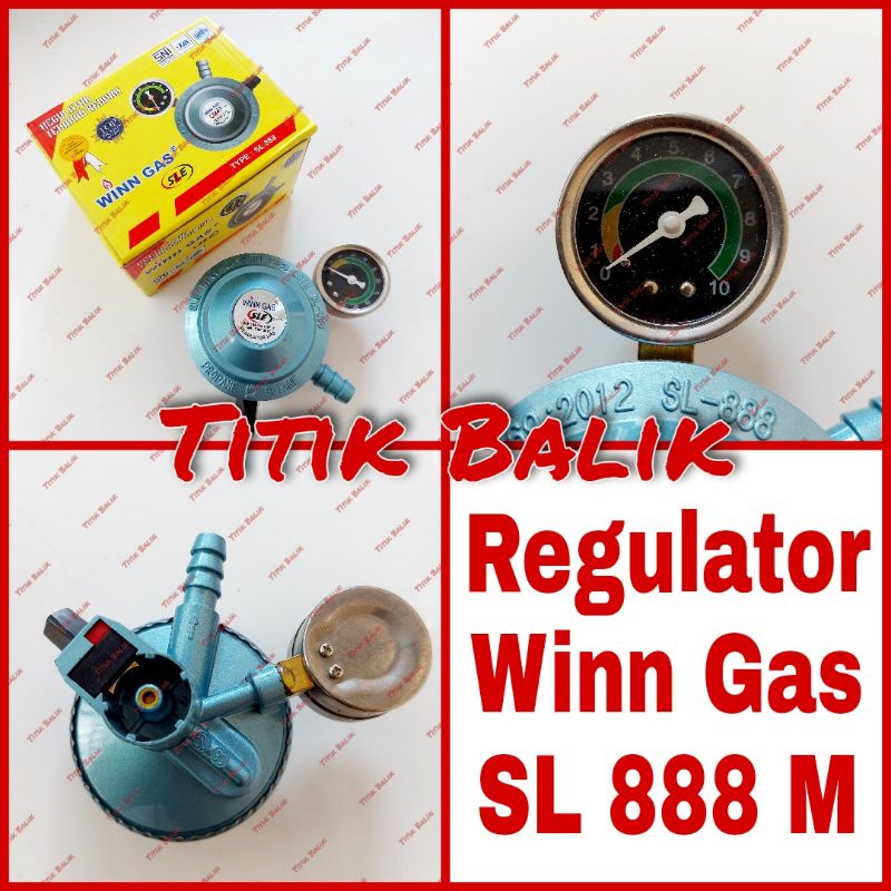 Regulator Winn Gas SLE 888 M - Kepala Tabung Regulator Kompor Gas Winn Gas SLE-888 Meter