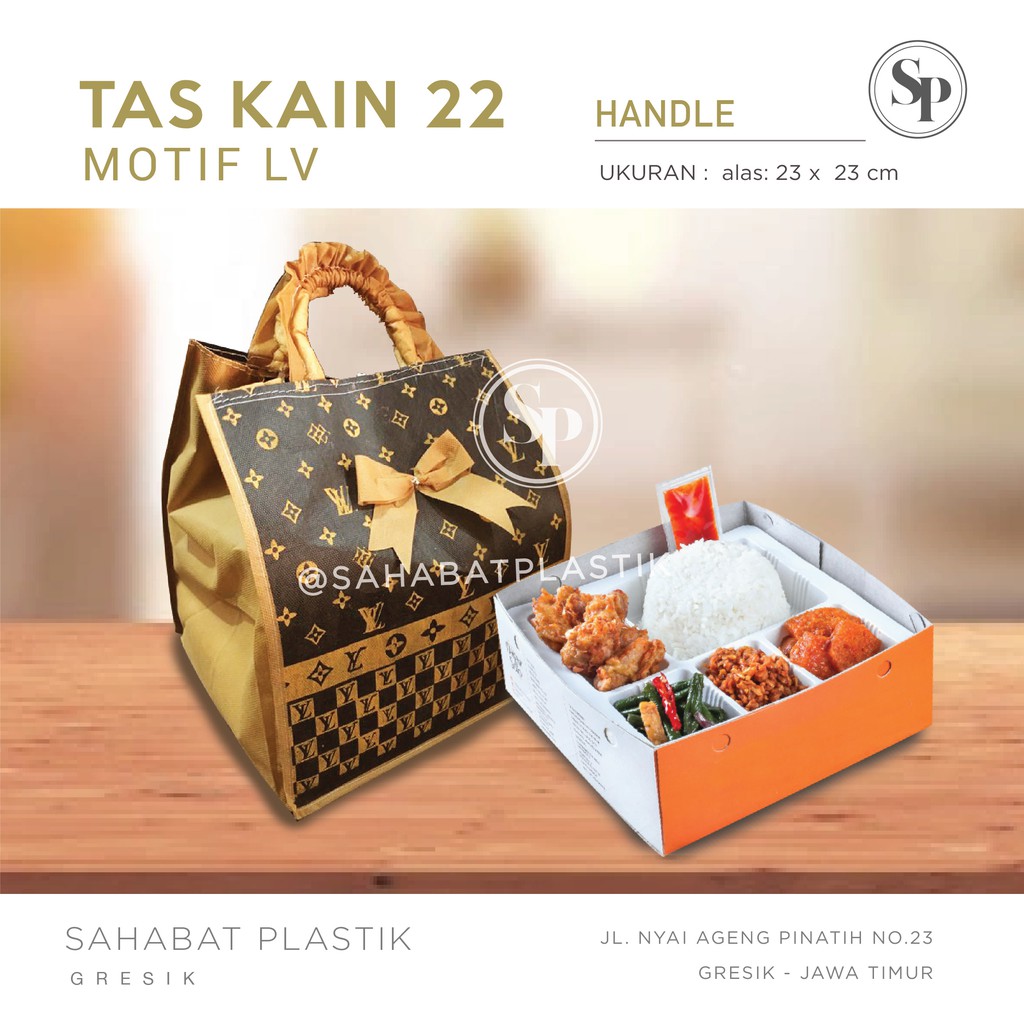

12 PCS TAS KAIN UKURAN 22/TAS UNTUK DUS 22/ TAS HAJATAN SERUT LV
