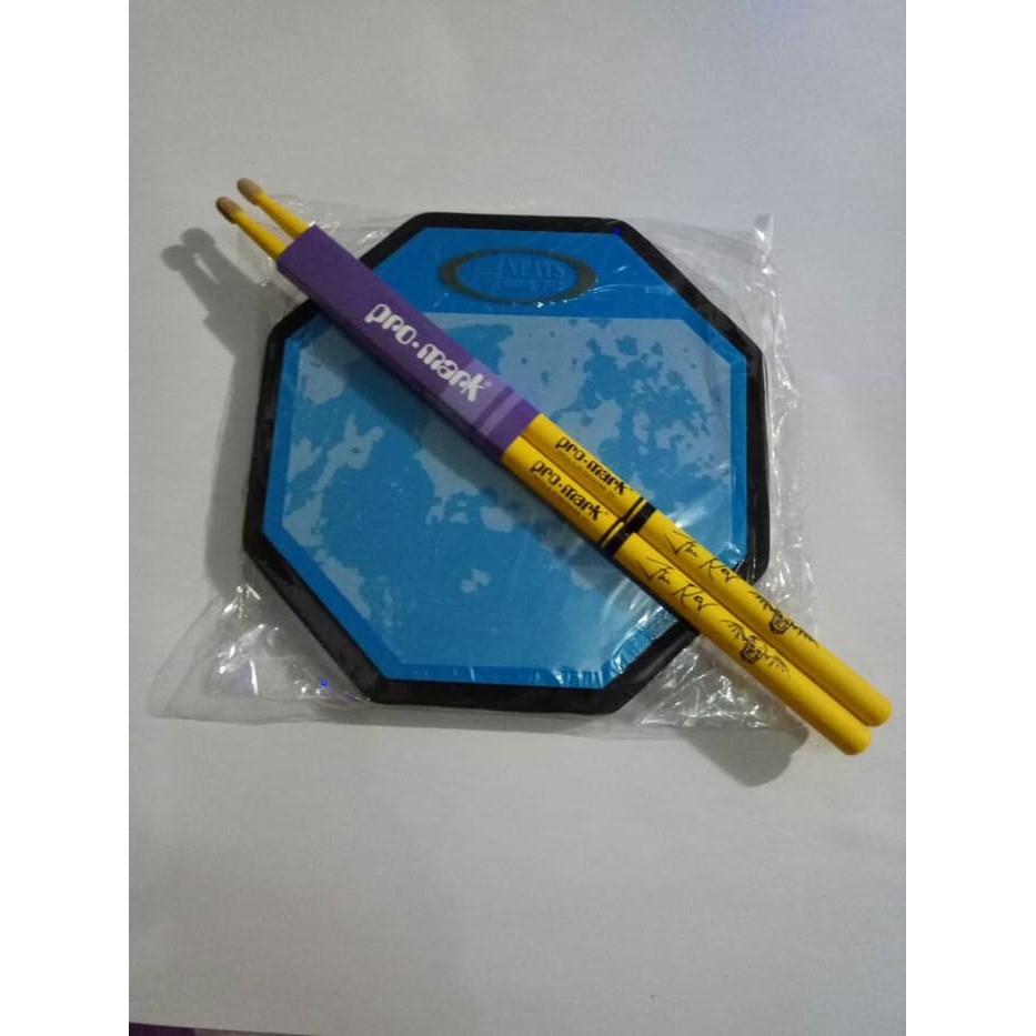 Pad Drum / Drum Pad Neats 10" + Stick drum warna 5B