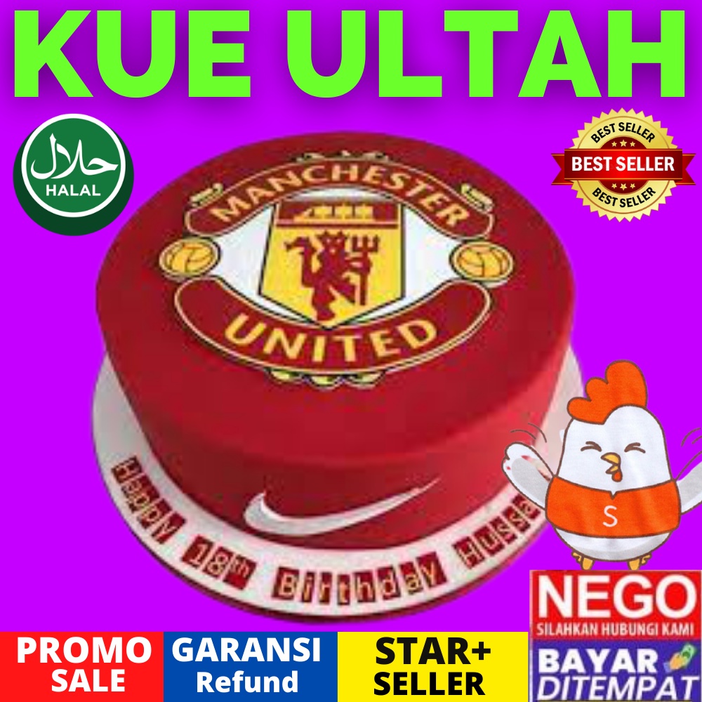 KUE ULTAH KARAKTER BOLA MU MANCESTER UNITED ULANG TAHUN BESAR TERMURAH ORIGINAL MAKANAN KUE ROTI BOL