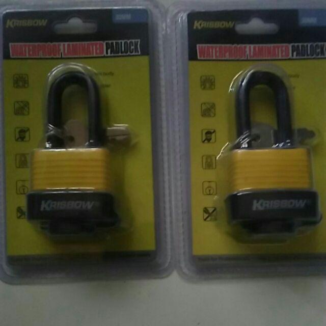 Krisbow Gembok Waterproff Long Beam 30 Mm - Gembok Tahan Air 30 Mm