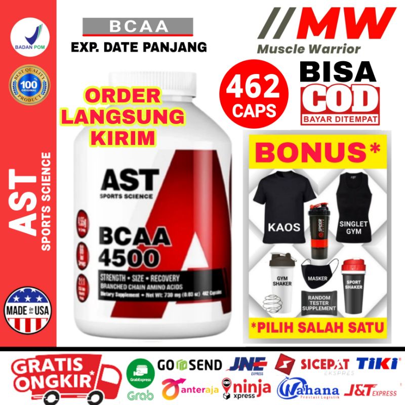 AST BCAA 462 Capsul AST BCAA 4500 462 caps BPOM AST Sports Science AST BCAA 462 Kapsul Asia Sport Sc