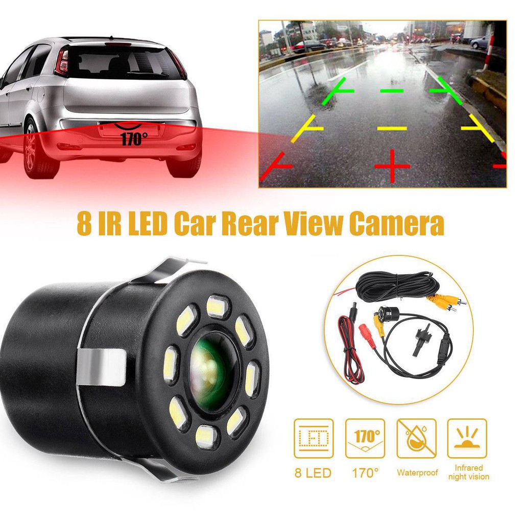 8LED HD 170° Rear View Monitor Night Vision Car Reverse Backup Parking