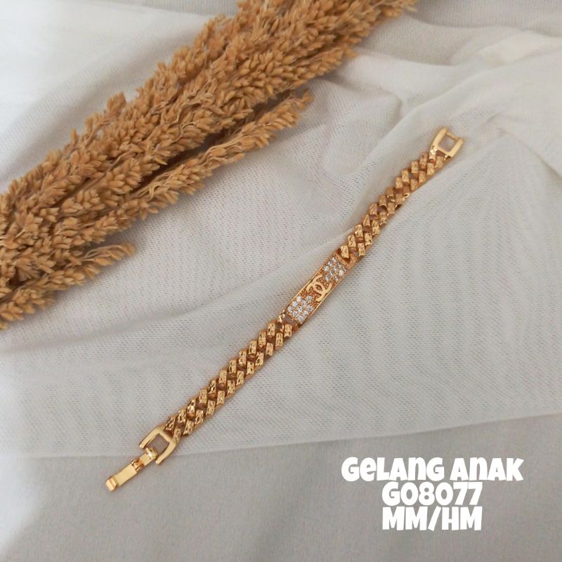 Gelang Anak Yaxiya Sisik Naga Plat Zircon G08077