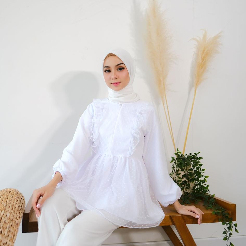 RGA ➶➞ Blouse Kondangan Mewah Baju Atasan Wanita Fashion Pesta Pernikahan Kekinian 2021 H871 (Best)
