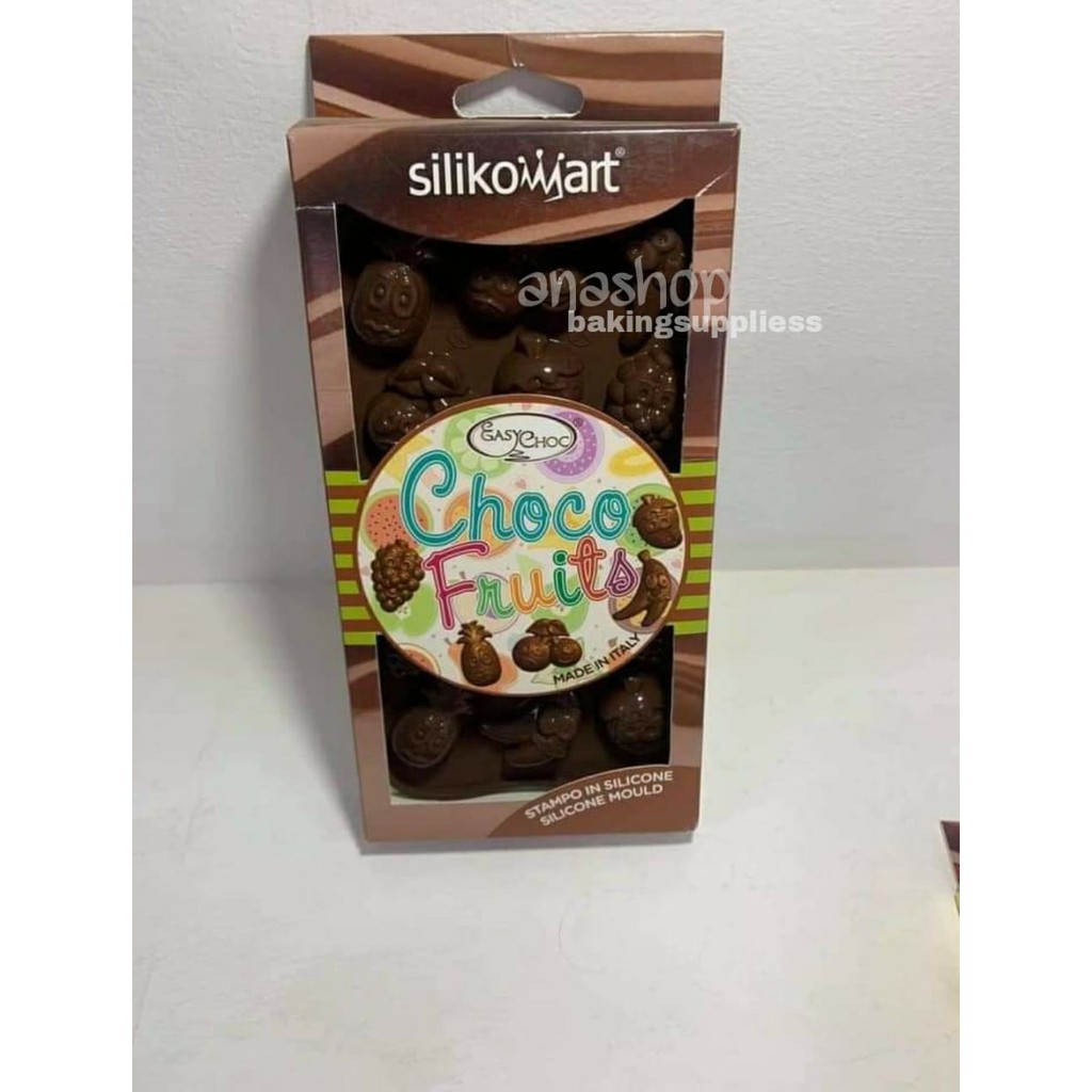 Silikomart  Easychoc Choco Fruits/Cetaka Coklat Bentuk Buah-Buahan