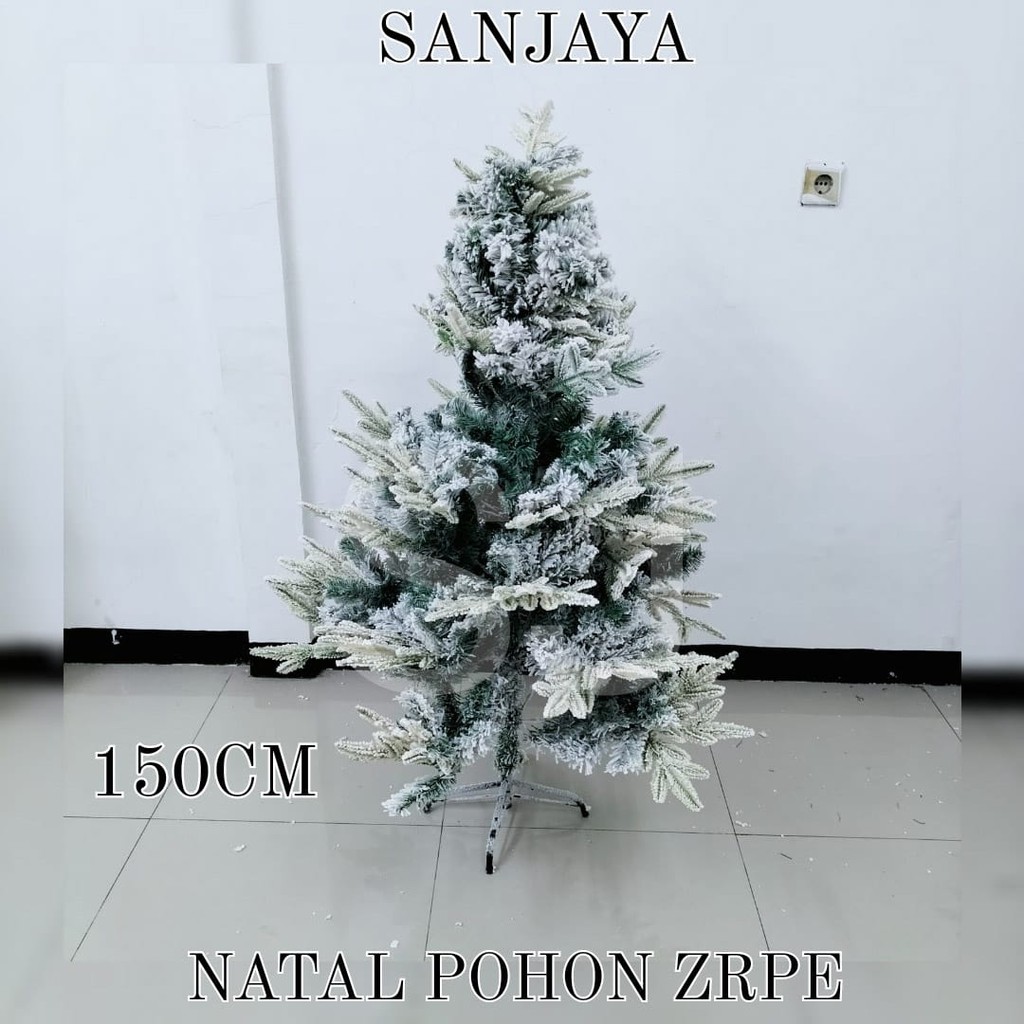 [150Cm] Pohon Natal Christmas Tree Besar / Pohon Cemara Dekorasi Hiasan Natal / Pohon Natal Salju / Natal Pohon Zrpe-150 460T