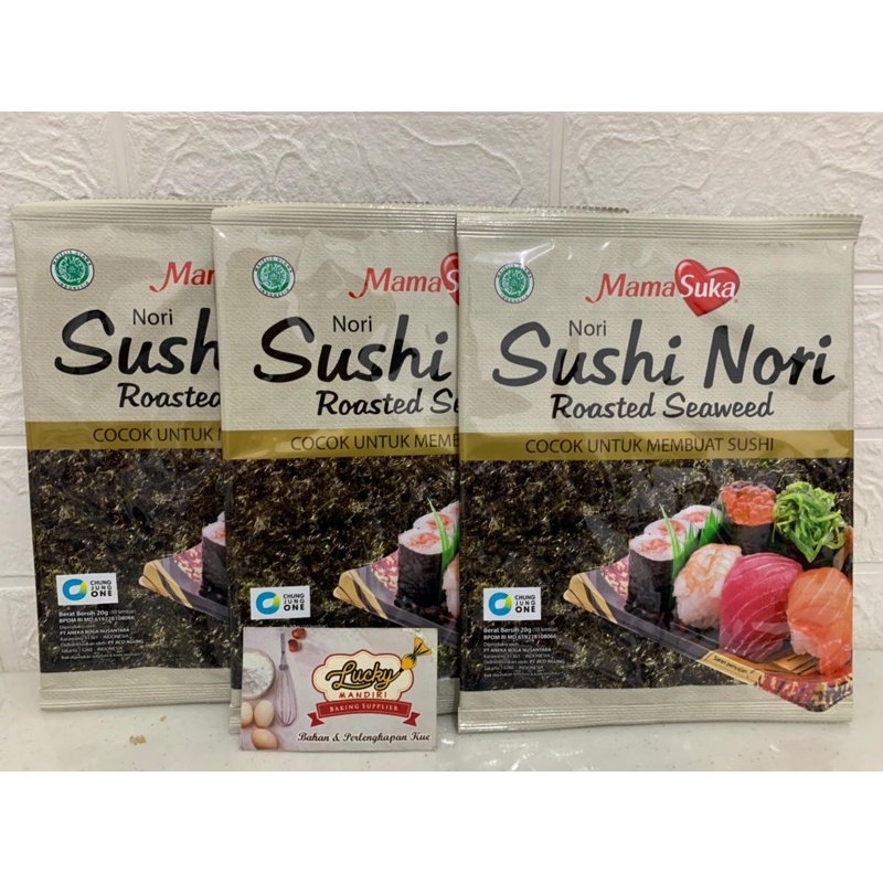 

Sushi Nori Mamasuka 20gr (isi 10 lembar) / Untuk Sushi