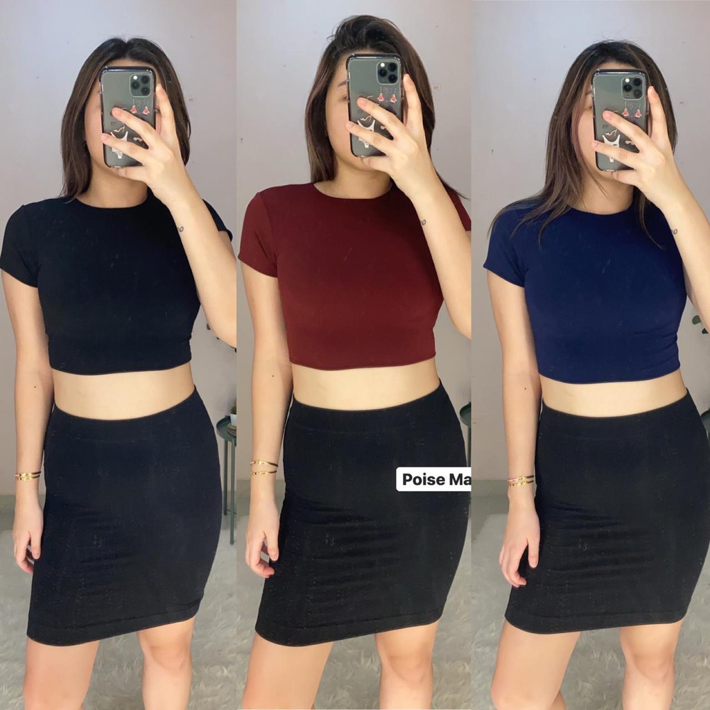 Pluffyschoice Poise CROP Top Baju Wanita (PART 1) | Shopee Indonesia