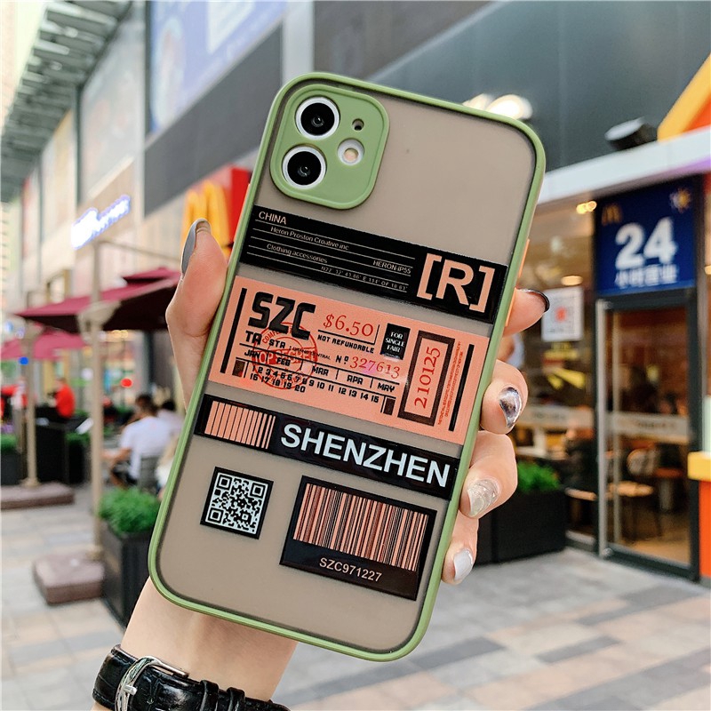 Hard Case Desain Tiket Burung Elang Warna Matte Untuk Iphone 12 Pro Max i11 ProMax X Xs Max Xr 6 6s 7 8 Plus