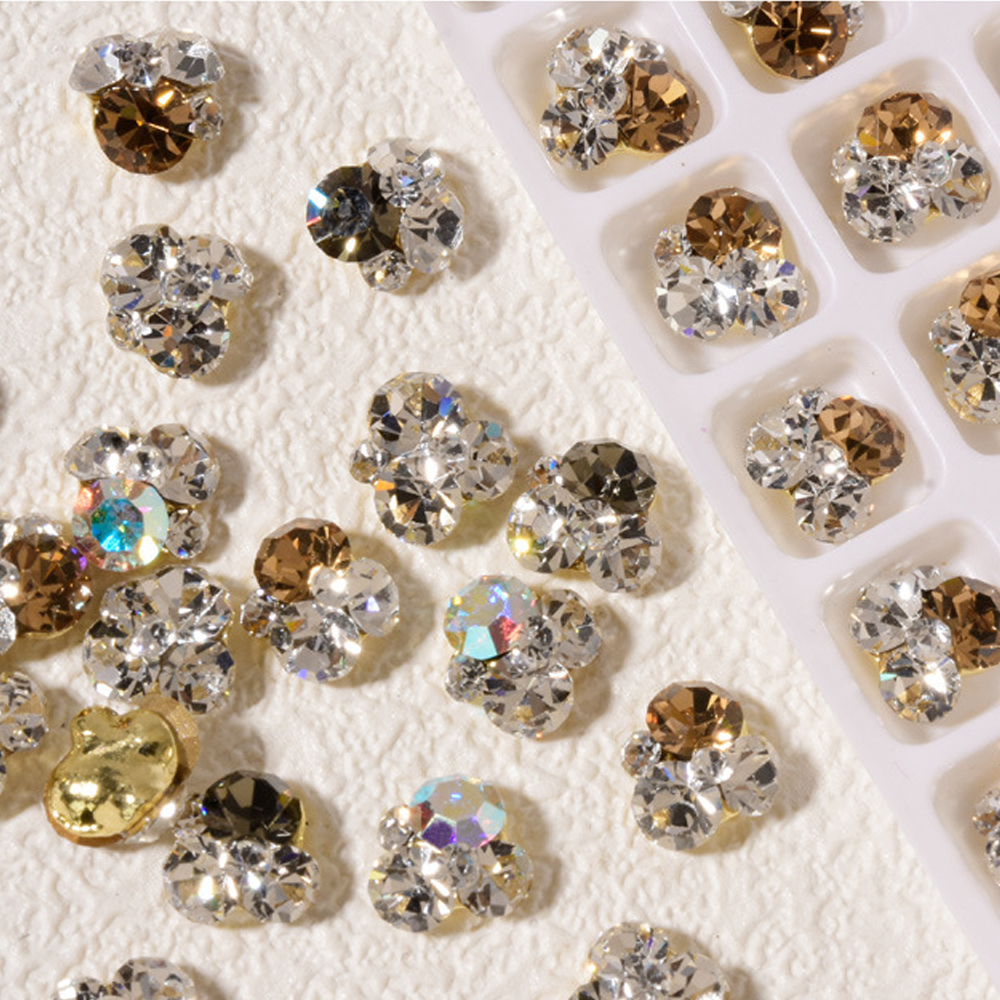 Mxbeauty 5pcs / Set Kristal Berlian Imitasi 3d Untuk Dekorasi Nail Art / Manicure Diy