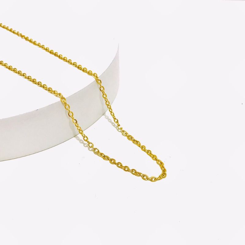 kalung wanita - kalung rantai sisik naga kecil panjang 45cm