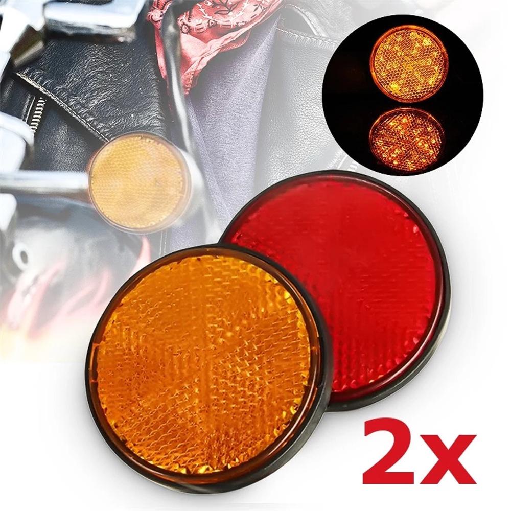 QUINTON Reflektor Motor 2inch 2Pcs Warning Untuk ATV Scooter Aksesoris Motor Reflector Panel