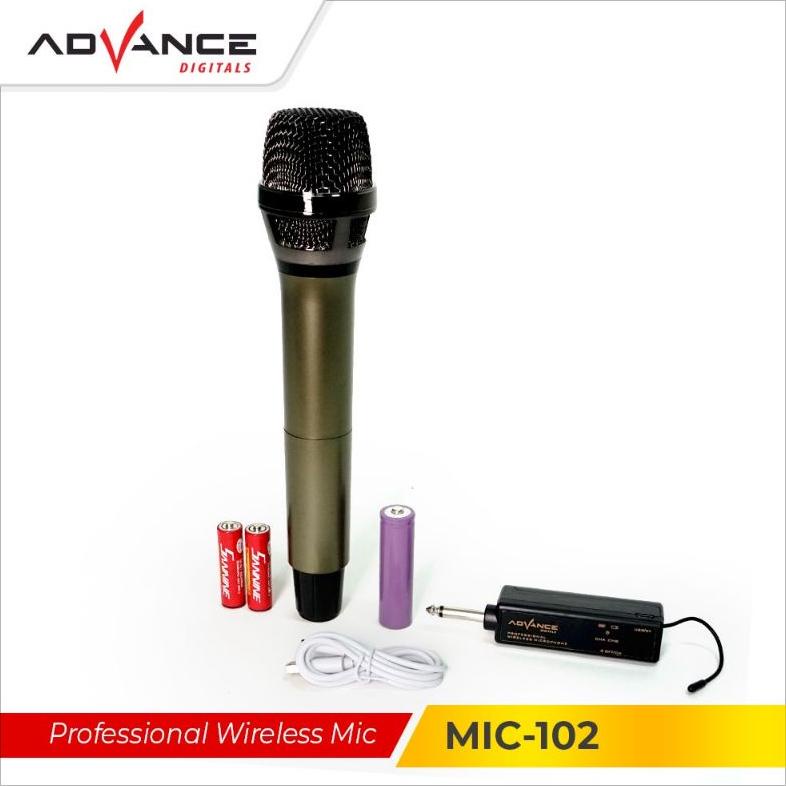 Mic Wireless Microphone Karaoke Mic 102 Single Professional Wireless