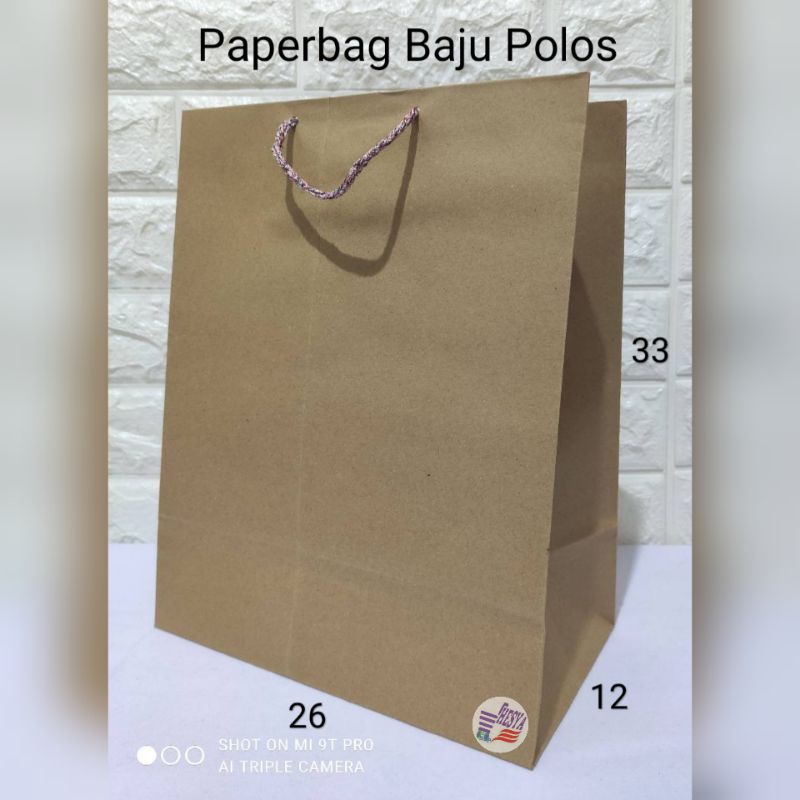 

Paper bag baju polos (26*12*33)