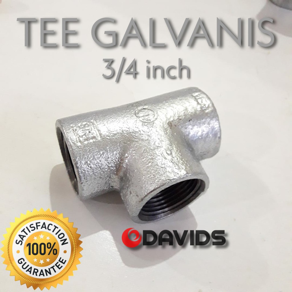Sambungan Pipa Tee T Besi Galvanis 3/4 Inch