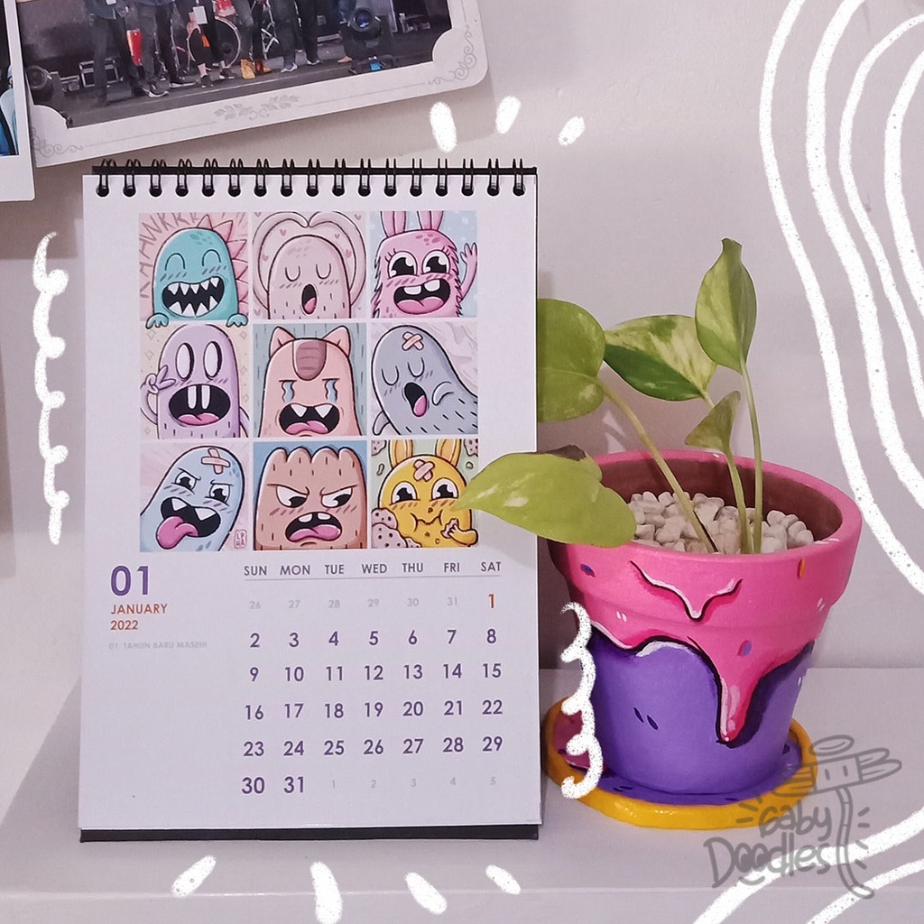 

Desk Calendar 2022 (cute / artsy / aesthetic) Kalender Meja
