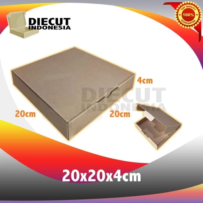 

kardus box pizza karton diecut plus sablon uk 20x20x4