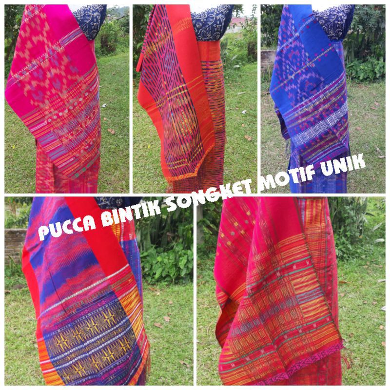 SONGKET PUCCA BINTIK TENUN TANGAN TARUTUNG WARNA CANTIK
