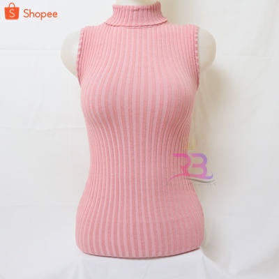 Turtle Neck Tanktop Rajut / Tank top kerah tinggi rajut wanita / Inner Manset