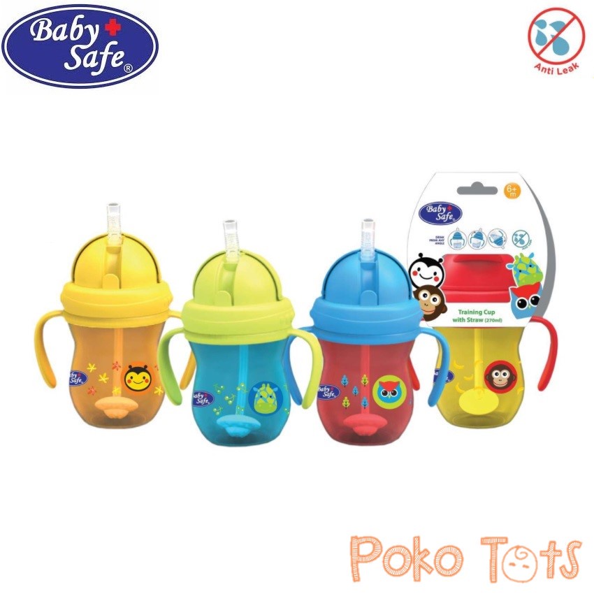 Baby Safe Training Cup With Weighted Straw 270ml Botol Minum Sedotan Pemberat SK019 WHS