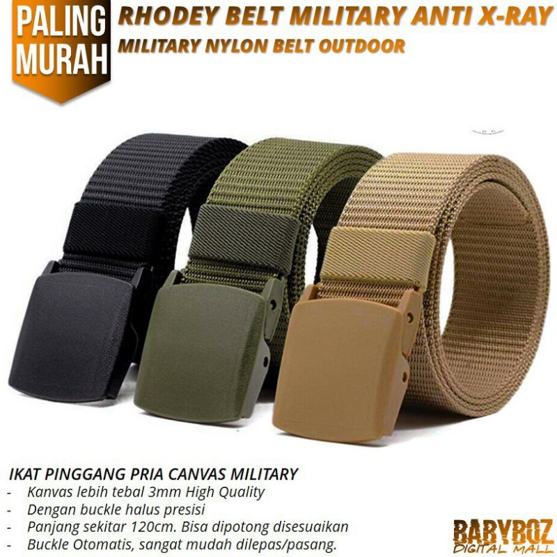 SABUK KANVAS Buckle PLASTIK Ikat Pinggang Pria Canvas Anti X-Ray Automatic