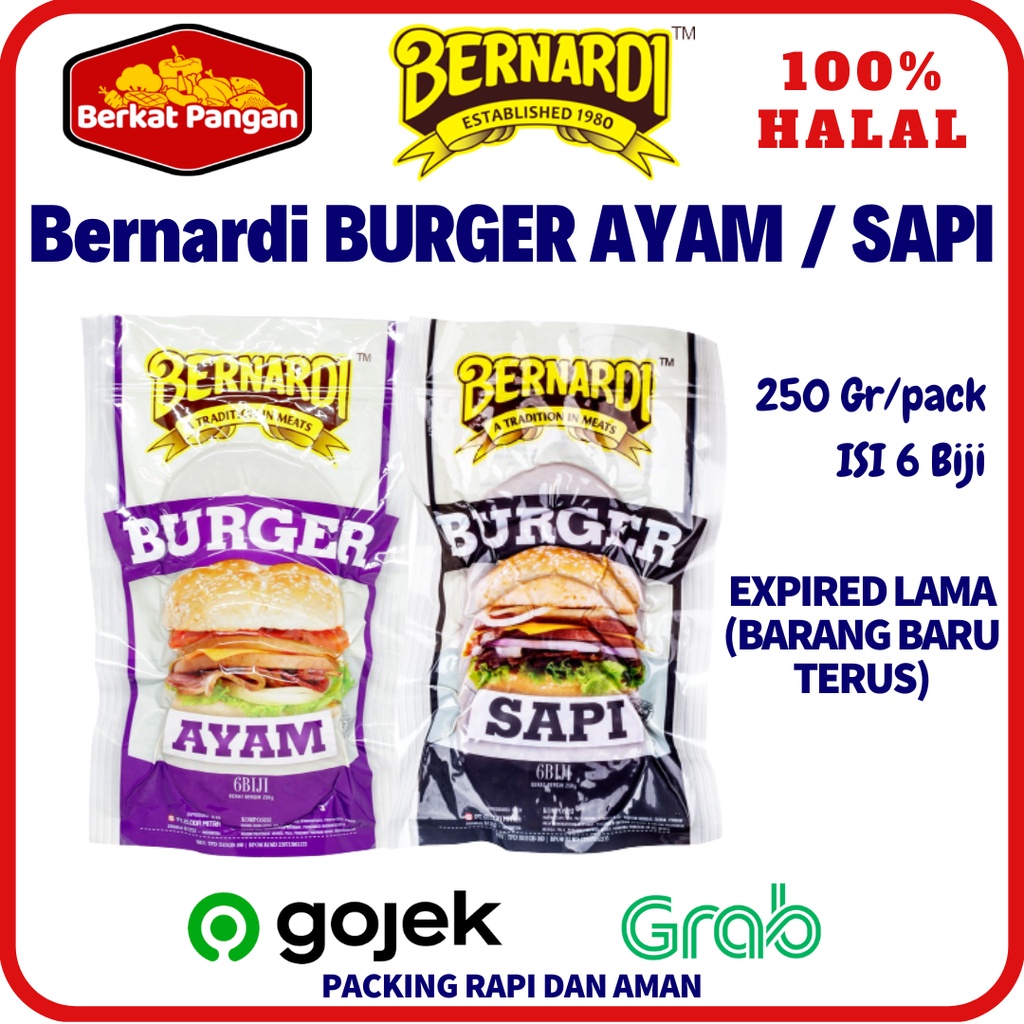 

Bernardi Burger Sapi & Ayam 250 Gr isi 6 pcs