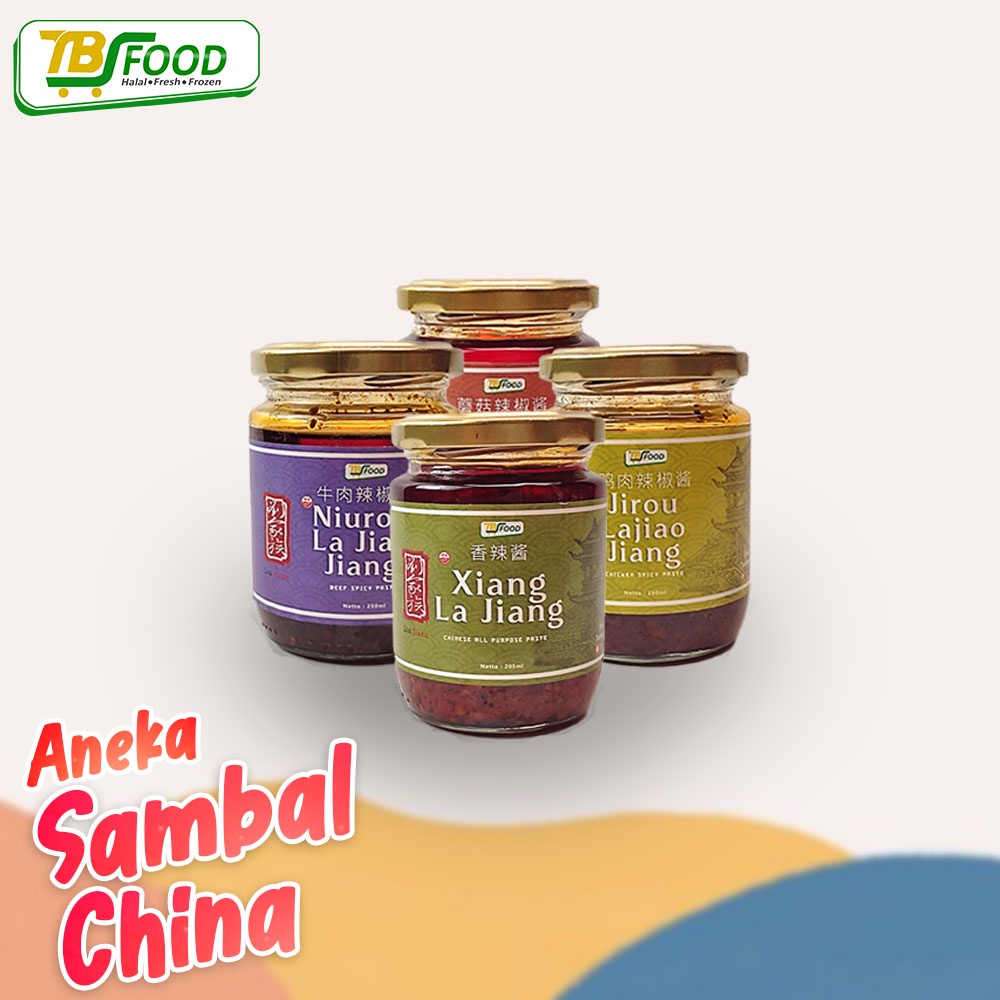 Sambal Xiang La Jiang, Sambel Niuro La Jiang, Mogu La Jiang ,Jirou la Jiang 270gr,Bumbu Dimsum Rasa Jamur, Ayam, Sapi, Pedas,Ramen,Szechuan,Lamian,Hotpot Chili Bean Sauce Paste,Pasta Kedelai ,Topanciang,Broad Bean Sauce,Pixian Doubanjiang Halal